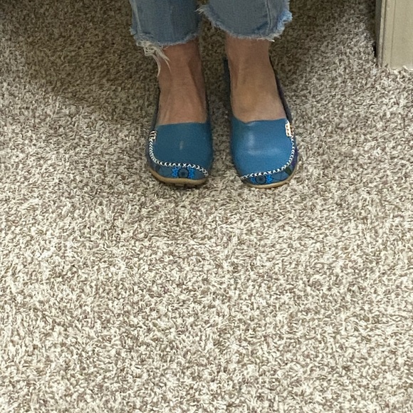 Leather slip on flats with cute remote control soles - Picture 9 of 10